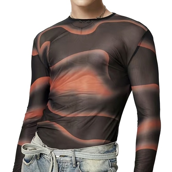 MISC0011 Sheer Long Sleeve Top - Picture 3 of 3